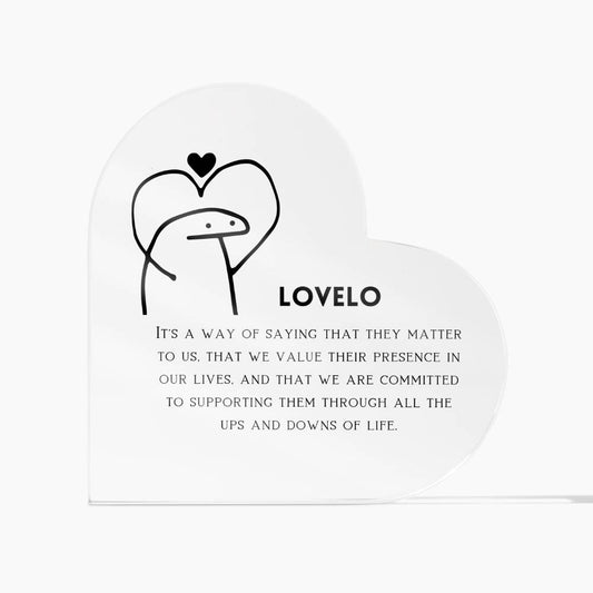 Lovelo Heart Shaped Plaque